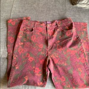Gloria Vanderbilt Amanda Floral Print Jeans